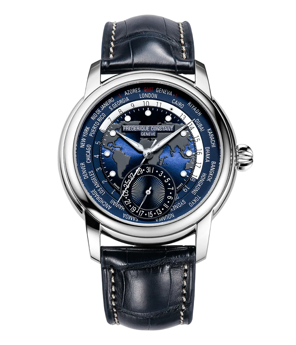 Manufacture Classic Worldtimer Watch FC-718NWM4H6 | Frederique